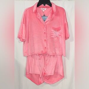 Juicy Couture Pink Velour Pajama Set